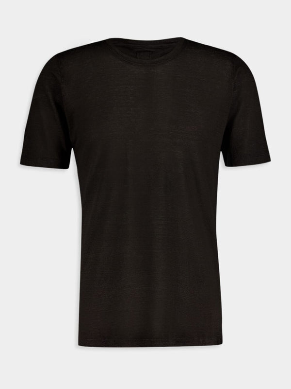 Black Linen T-Shirt
