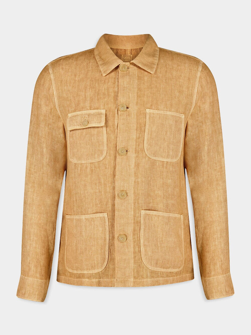 Linen Button-Down Jacket