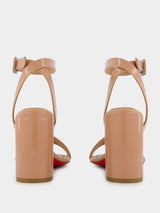 Miss Sabina 85 Nude Patent Sandals