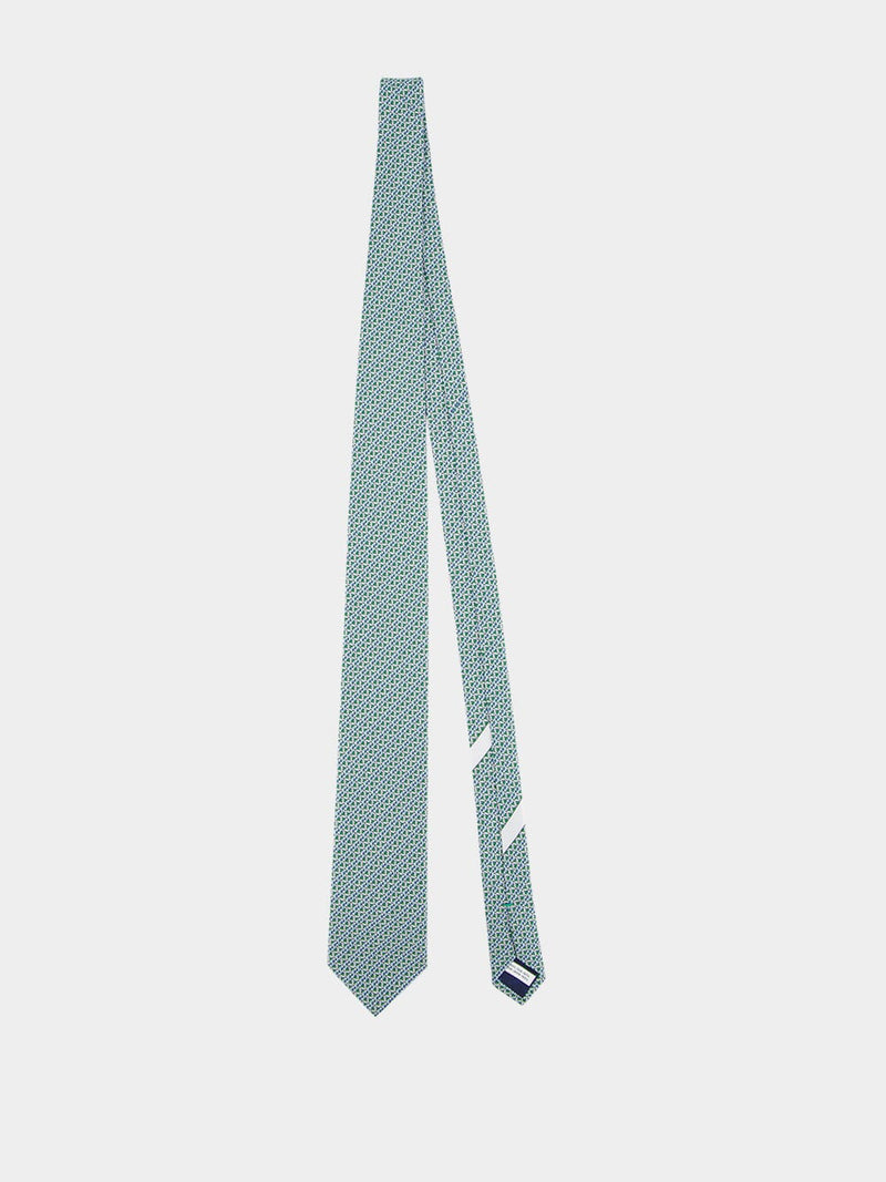 Diagonal Gancini Silk Tie