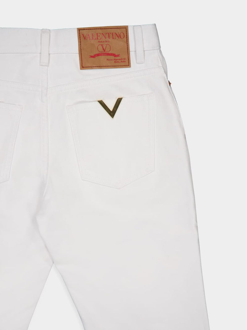 Ivory Flared Jeans