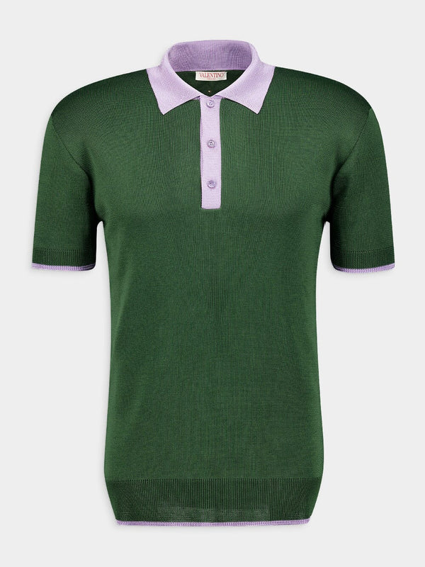 Slim-Fit Knitted Polo
