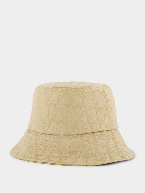 Iconographe Print Beige Bucket Hat
