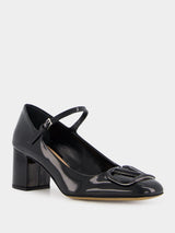 VLogo 60mm Mary Jane Leather Pumps