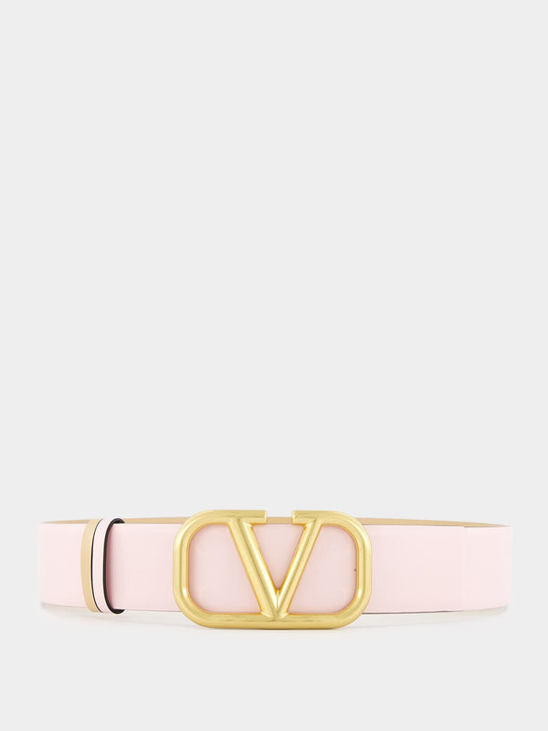Rose and Cappuccino Reversible VLogo Signature 40mm Belt