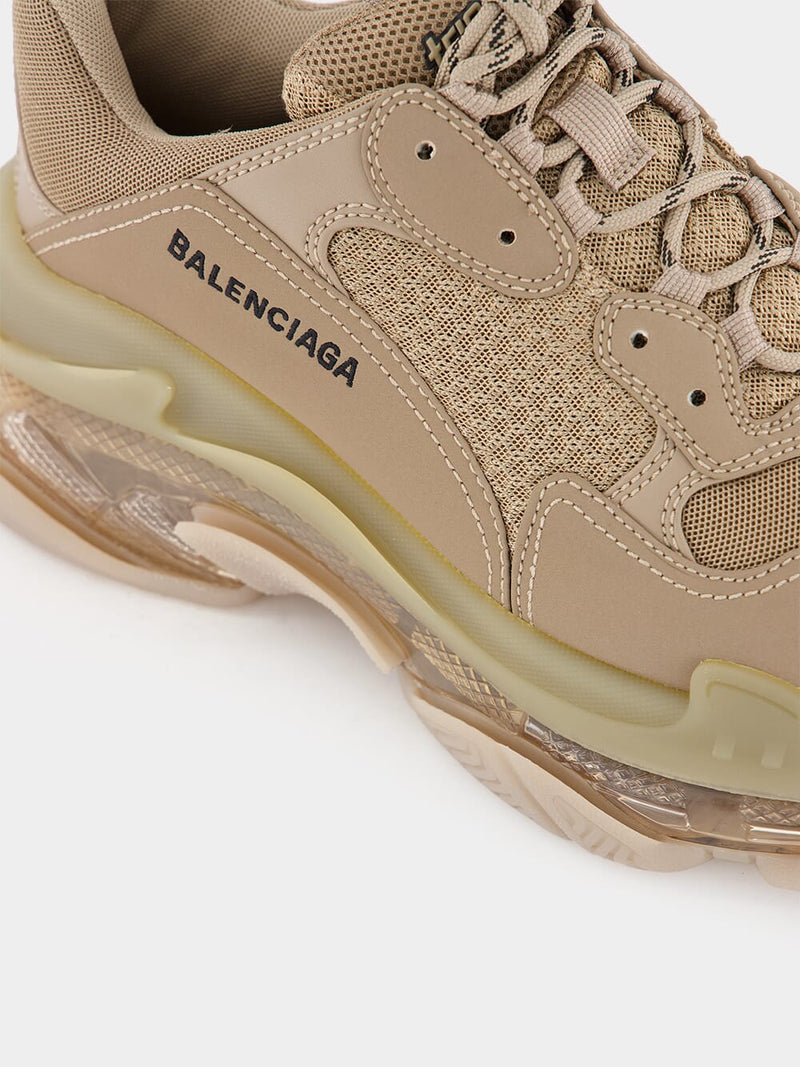 Triple S Clear Sole Light Brown Sneakers