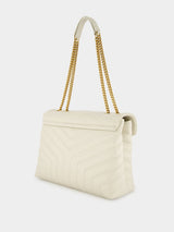 Loulou Medium Vintage White Shoulder Bag