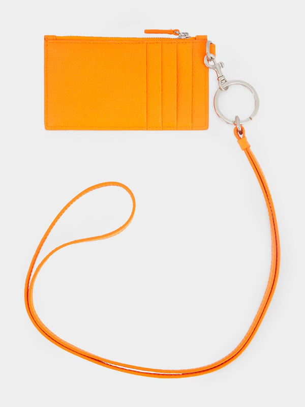 Logo Keyring Orange Card Holder