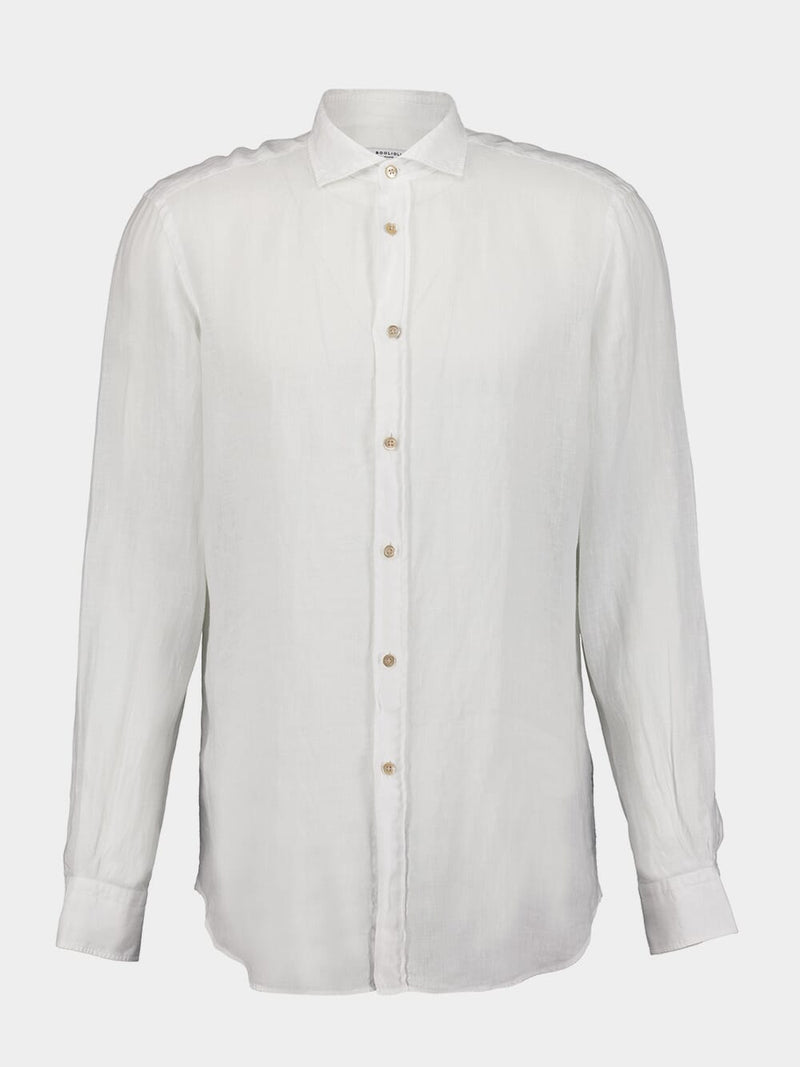 White Linen Classic Shirt