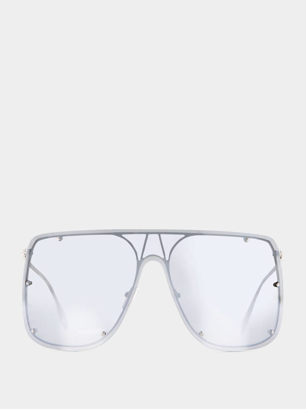 Rimless Oversized Pilot Sunglasses