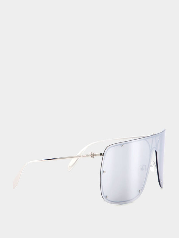 Rimless Oversized Pilot Sunglasses