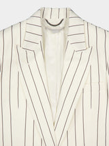 Striped Single-Breasted Blazer