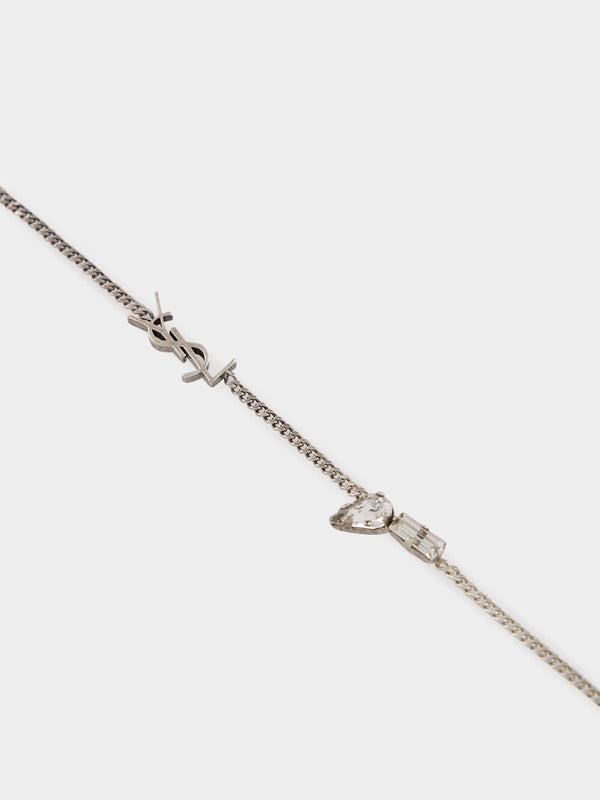 Opyum Charm Bracelet In Metal And Rhinestone