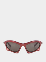 Burgundy Bat Cat-Eye Sunglasses