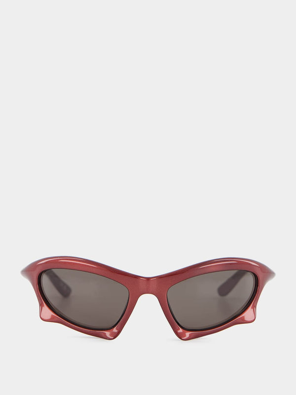 Burgundy Bat Cat-Eye Sunglasses