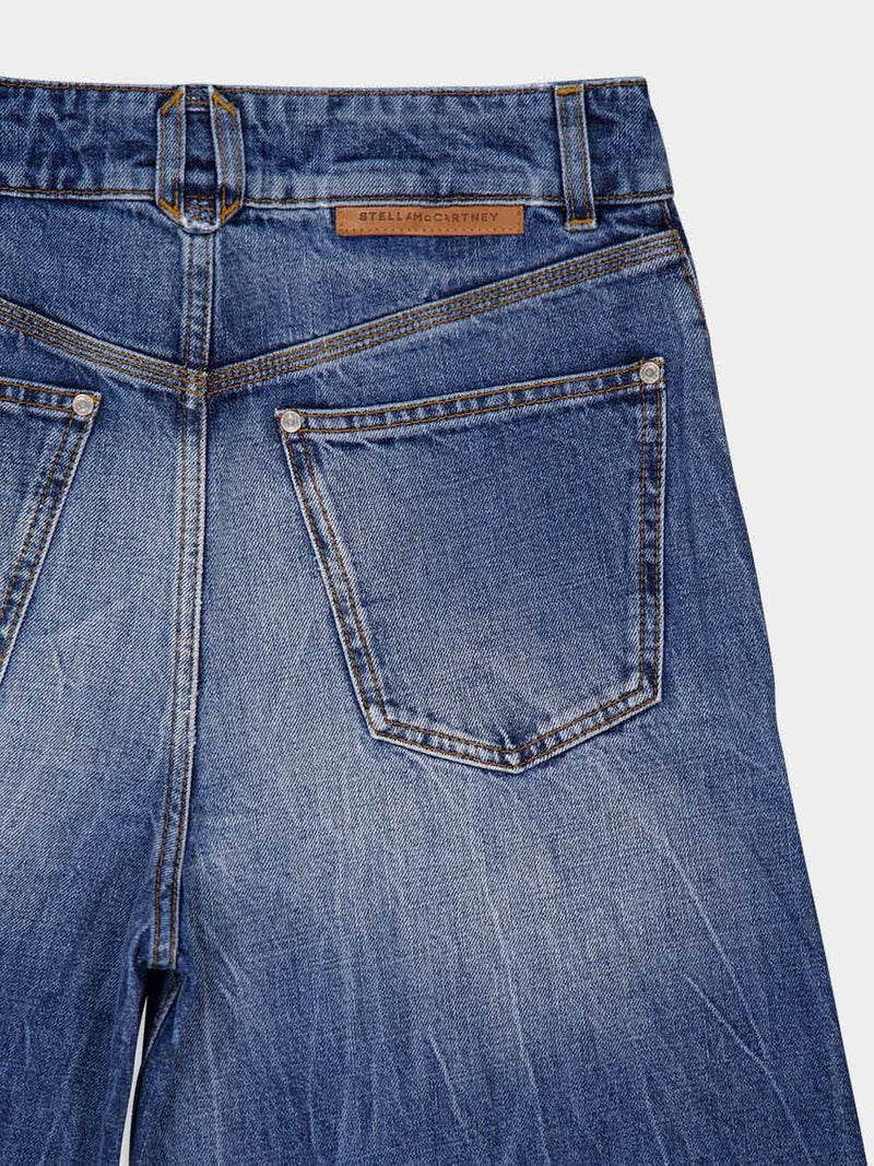 Vintage Wash High-Rise Flared Jeans