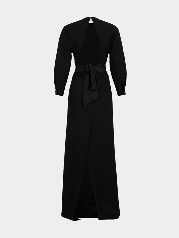 Cut-Out Back Knot Detailed Maxi Dress