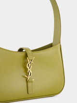 Le 5 à 7 Olive Drab Leather Shoulder Bag