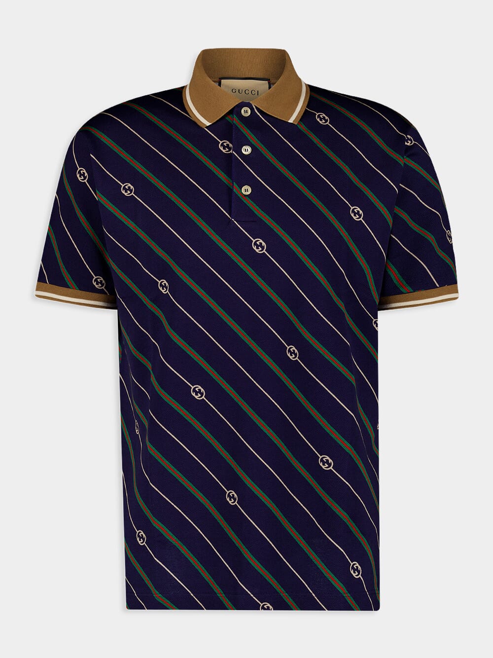 GG Diagonal Stripe Polo Shirt