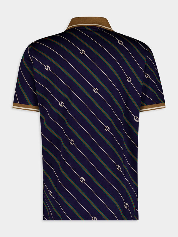 GG Diagonal Stripe Polo Shirt
