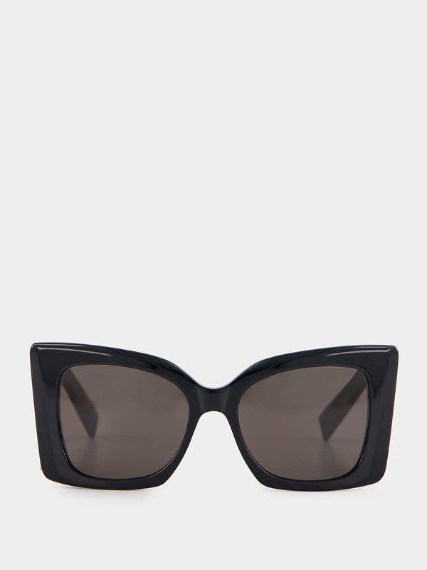 SL M119 Black and Havana Cat-Eye Sunglasses