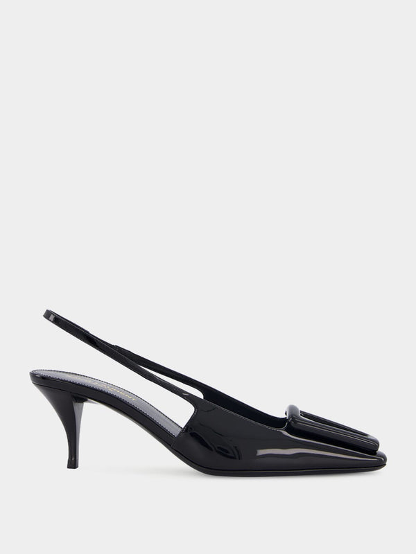 Square-Toe Singback Pumps