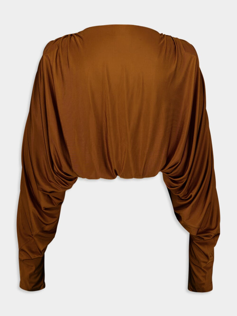 Twist-Detail Draped Top