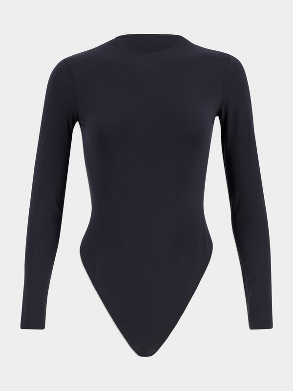 Outside Loop Fitted Top In Black