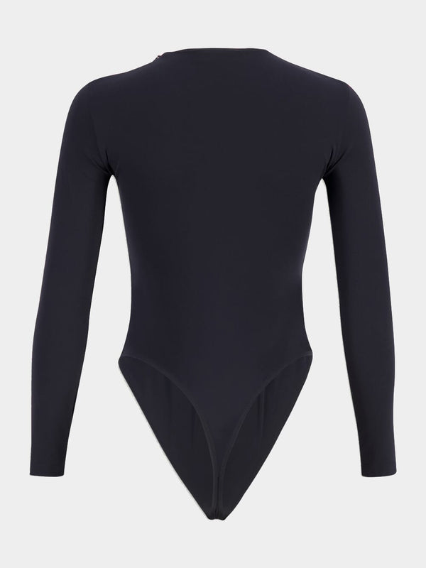 Outside Loop Fitted Top In Black