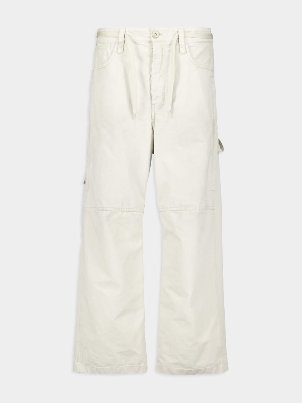 Cream Cropped Cargo Pants