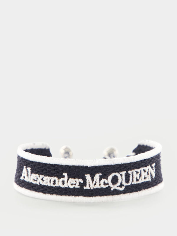 Logo-embroidered bracelet