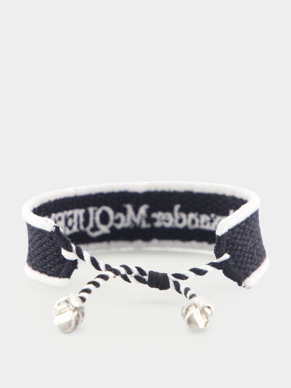 Logo-embroidered bracelet