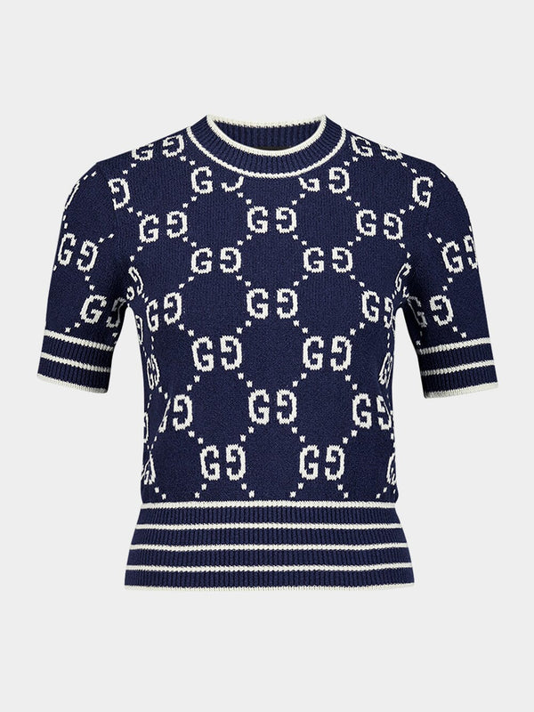 Double G Logo Jacquard Top