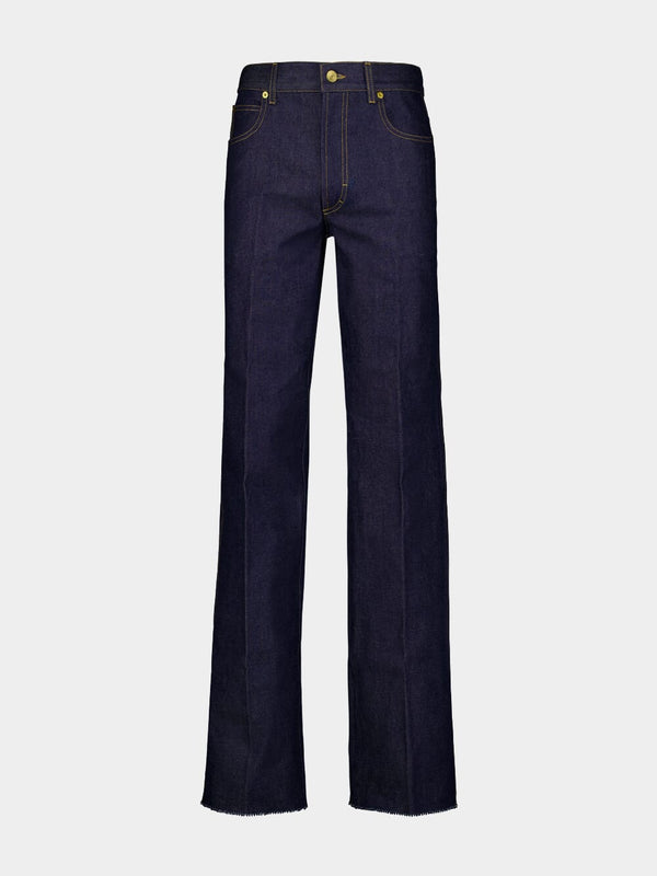 Mid-Rise Wide-Leg Jeans