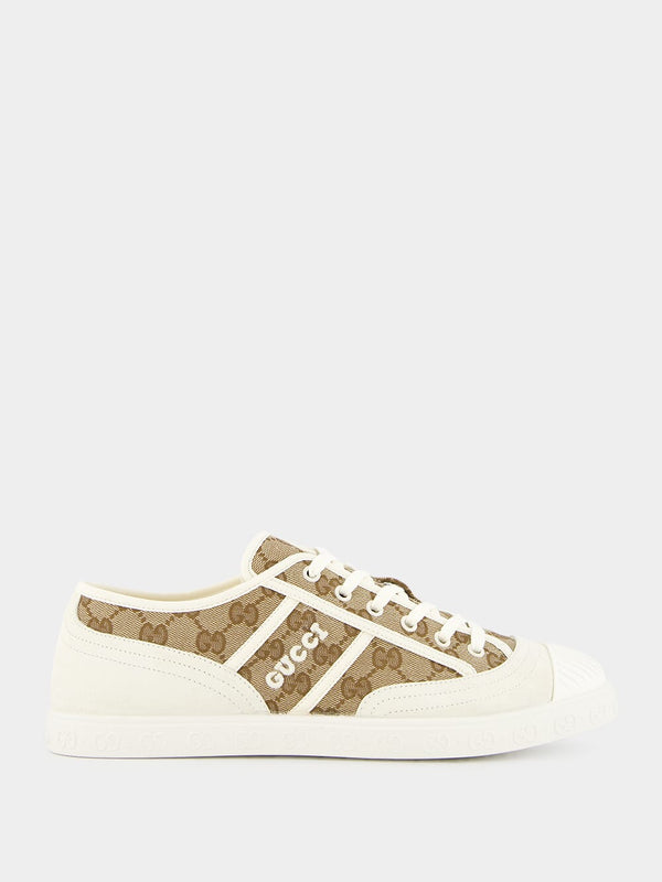 Beige GG Canvas Trainers
