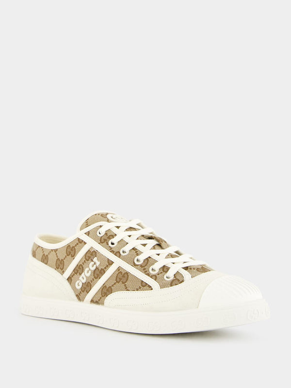 Beige GG Canvas Trainers