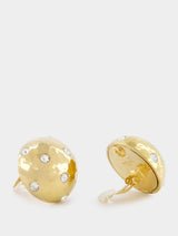 Gold-Tone Rhinestone Earrings