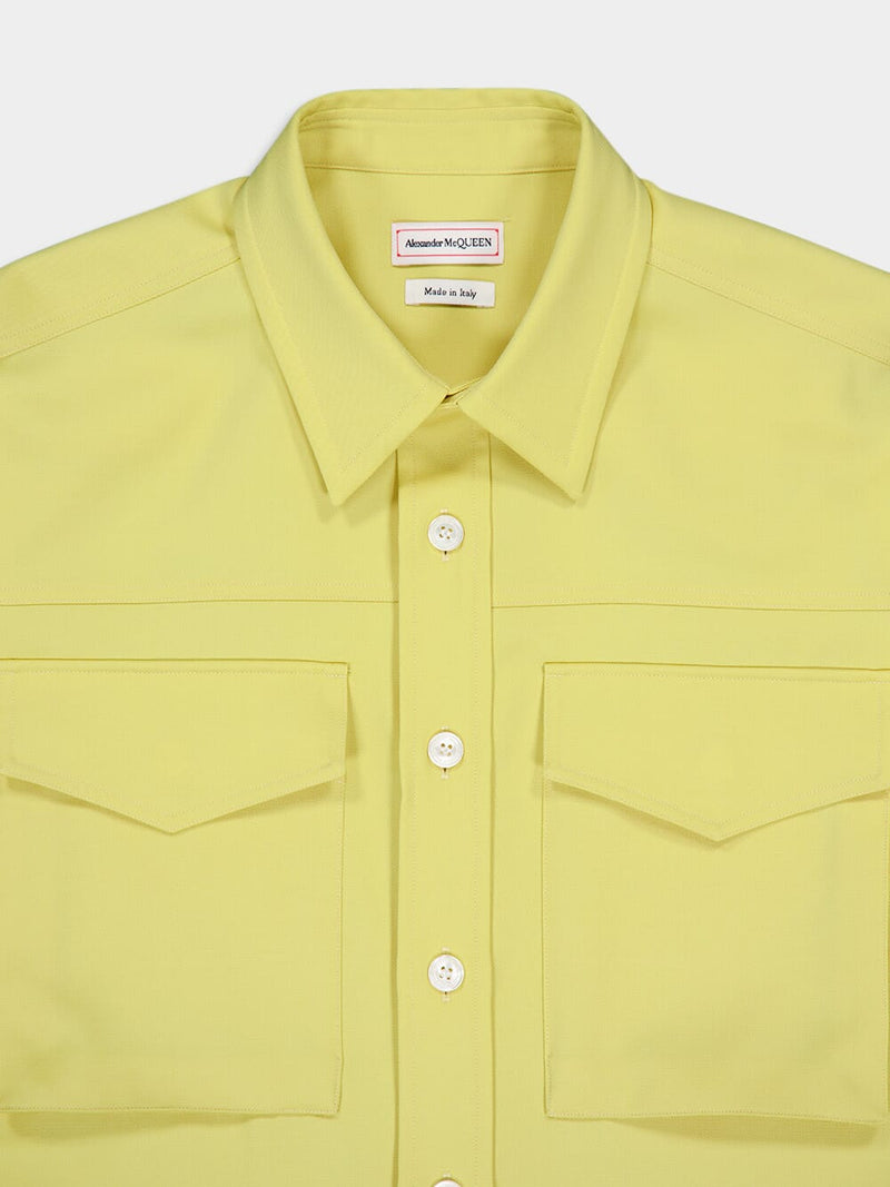 Yellow Wool Military Shirt