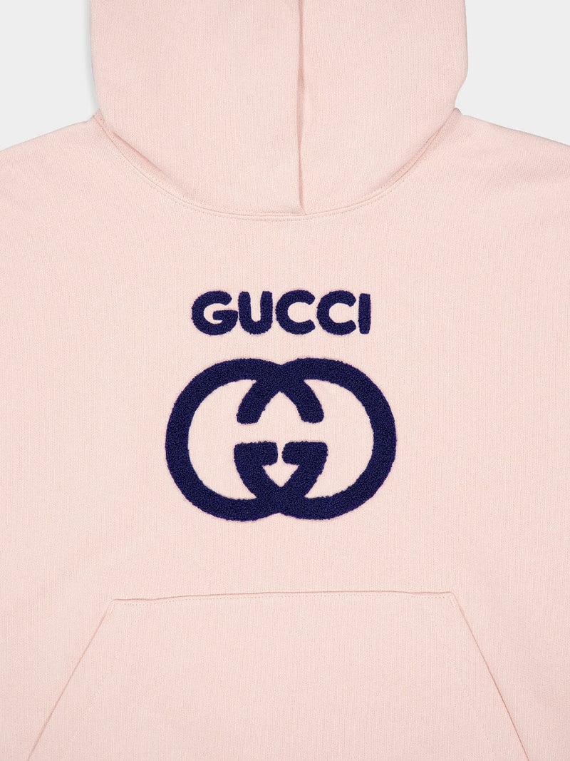 Pink Gucci Embroidered Hoodie