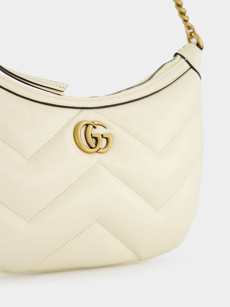 GG Marmont White Leather Bag