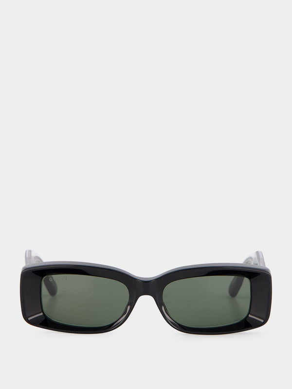 Logo Rectangular-Frame Sunglasses