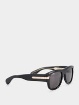 Gold-Detail Square Sunglasses