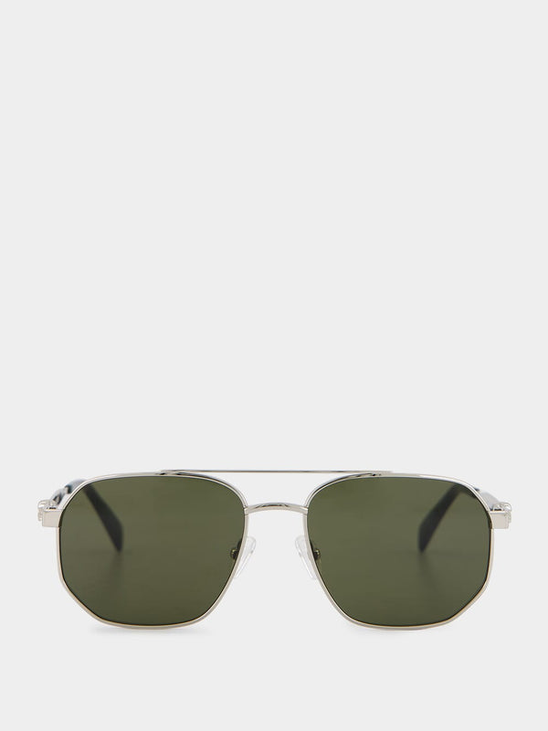Green Floating Skull Metal Caravan Sunglasses