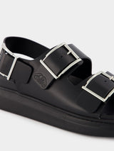 Leather Double-Strap Sandals