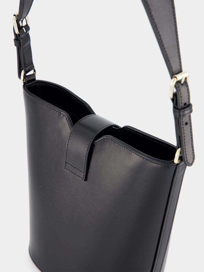 Mini Bucket Black Shoulder Bag
