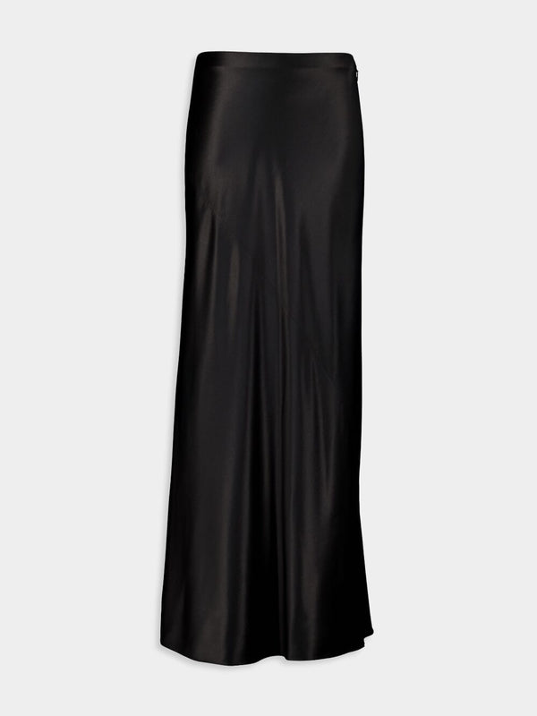 Silk Satin Long Skirt