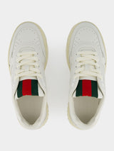 Re-Web White Leather Trainer