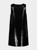GG Embossed Leather Mini Dress