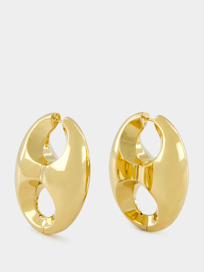 Marina Chain Script Earrings