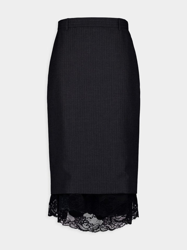 Lingerie Tailored Pinstripe Maxi Skirt
